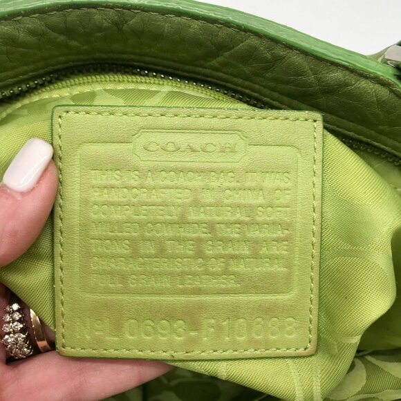 Coach Vintage Light Green Leather Hampton Satchel Bag F-10688 - Picture 11 of 12